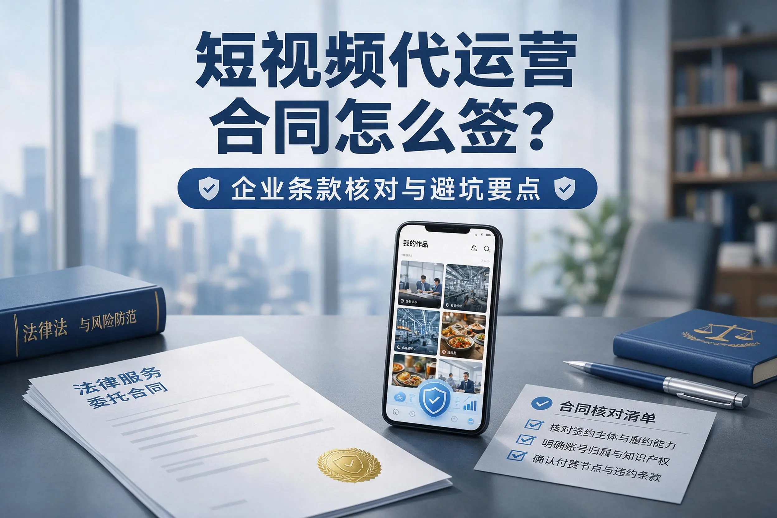 短视频代运营合同怎么签?佛山企业条款核对与避坑要点