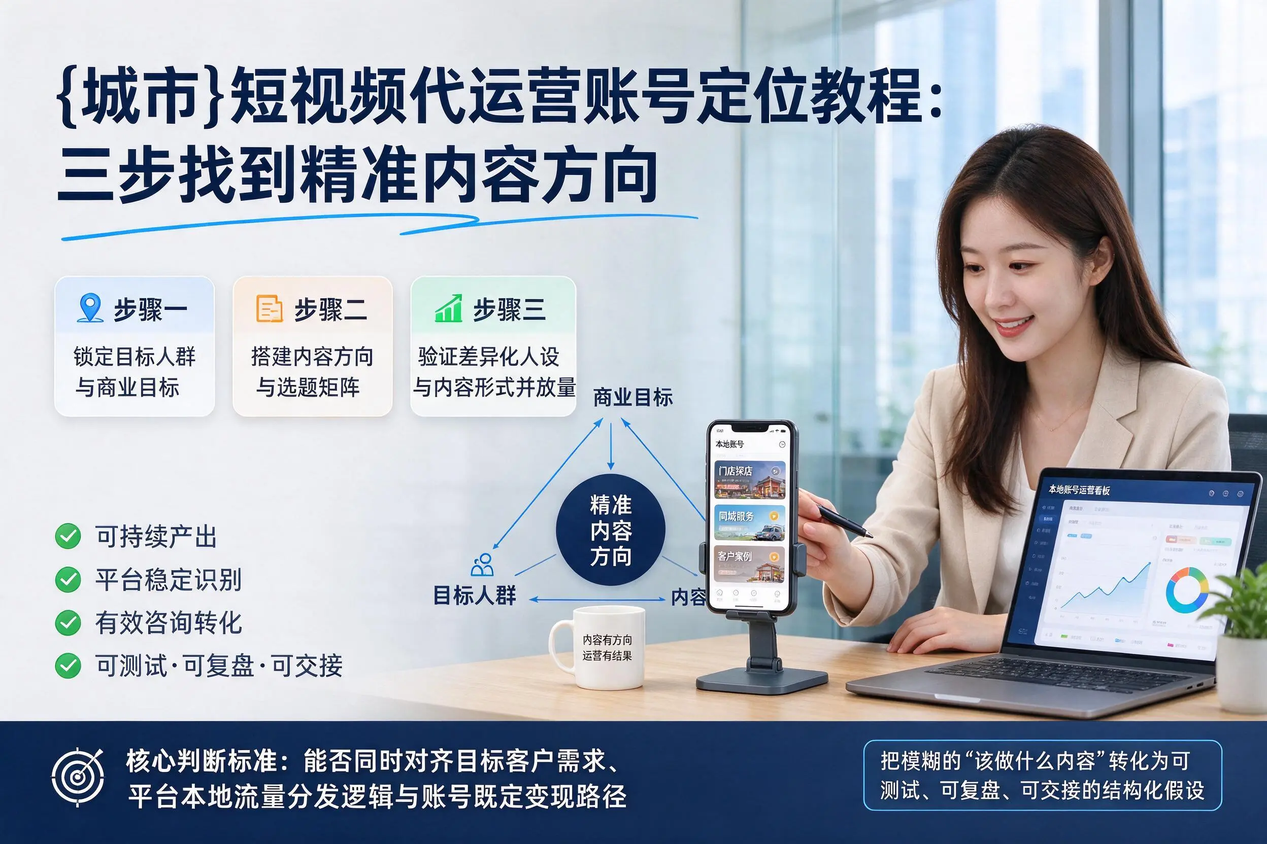 佛山短视频代运营账号定位教程:三步找到精准内容方向