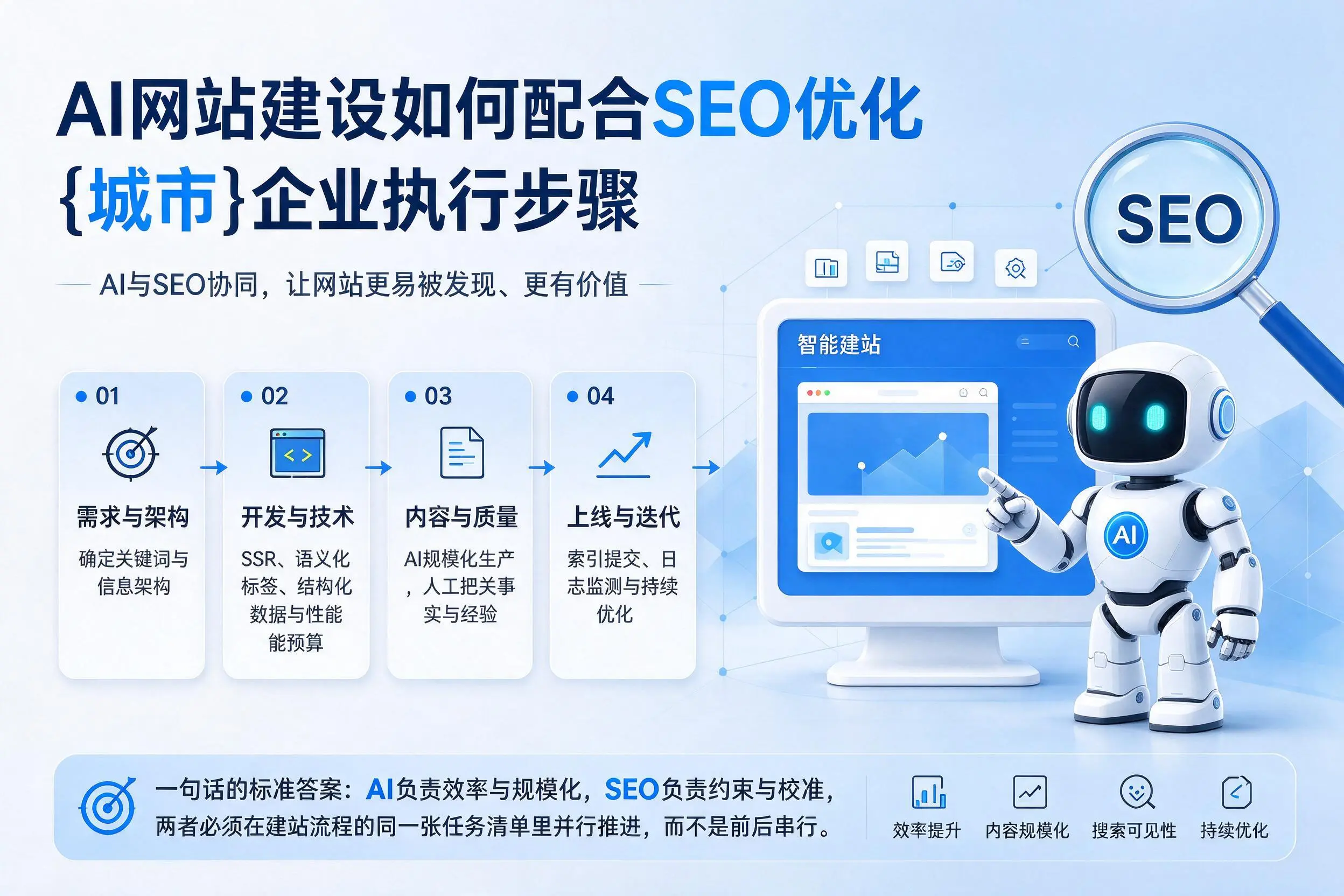 AI网站建设如何配合SEO优化，佛山企业执行步骤