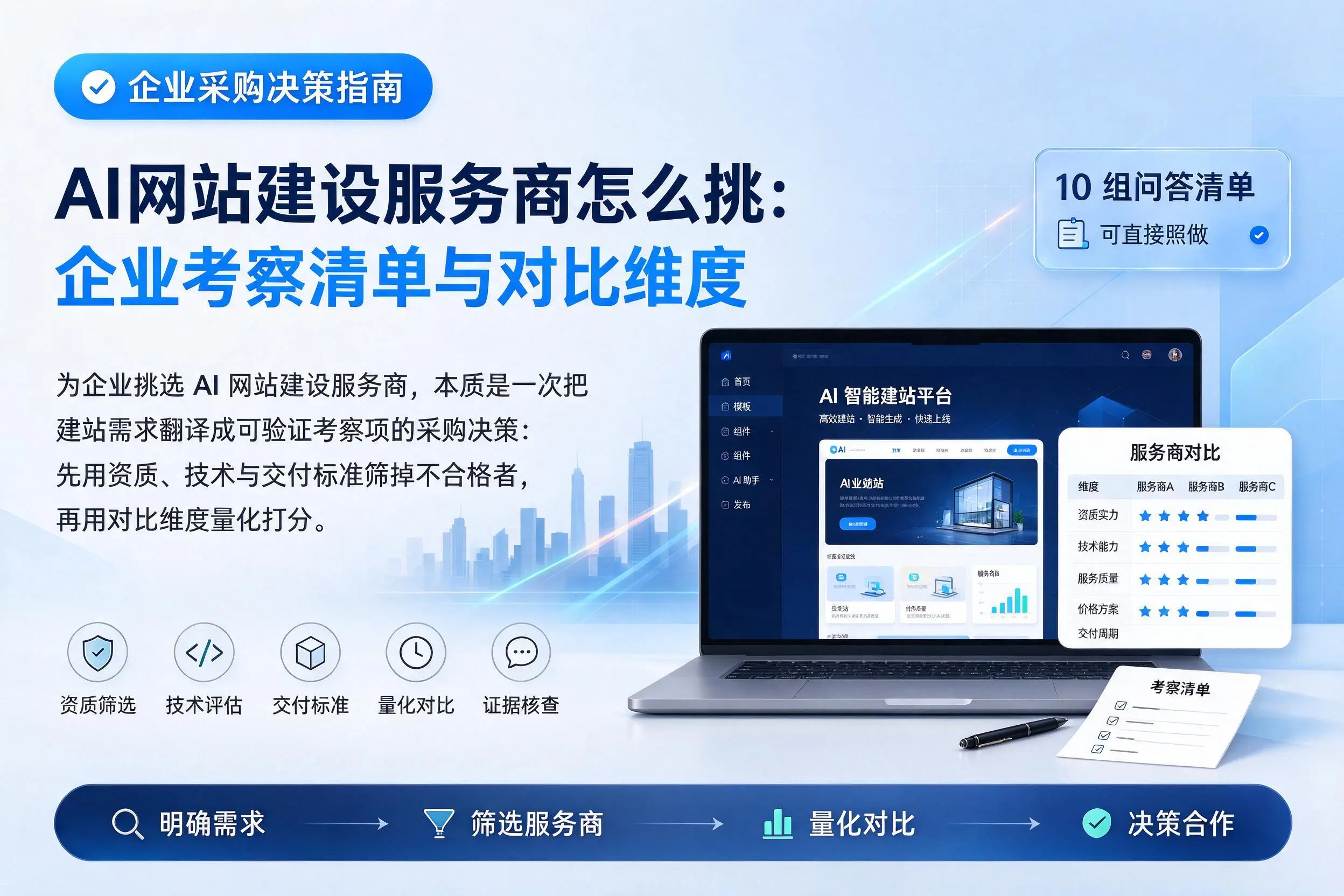 AI网站建设服务商怎么挑：佛山企业考察清单与对比维度