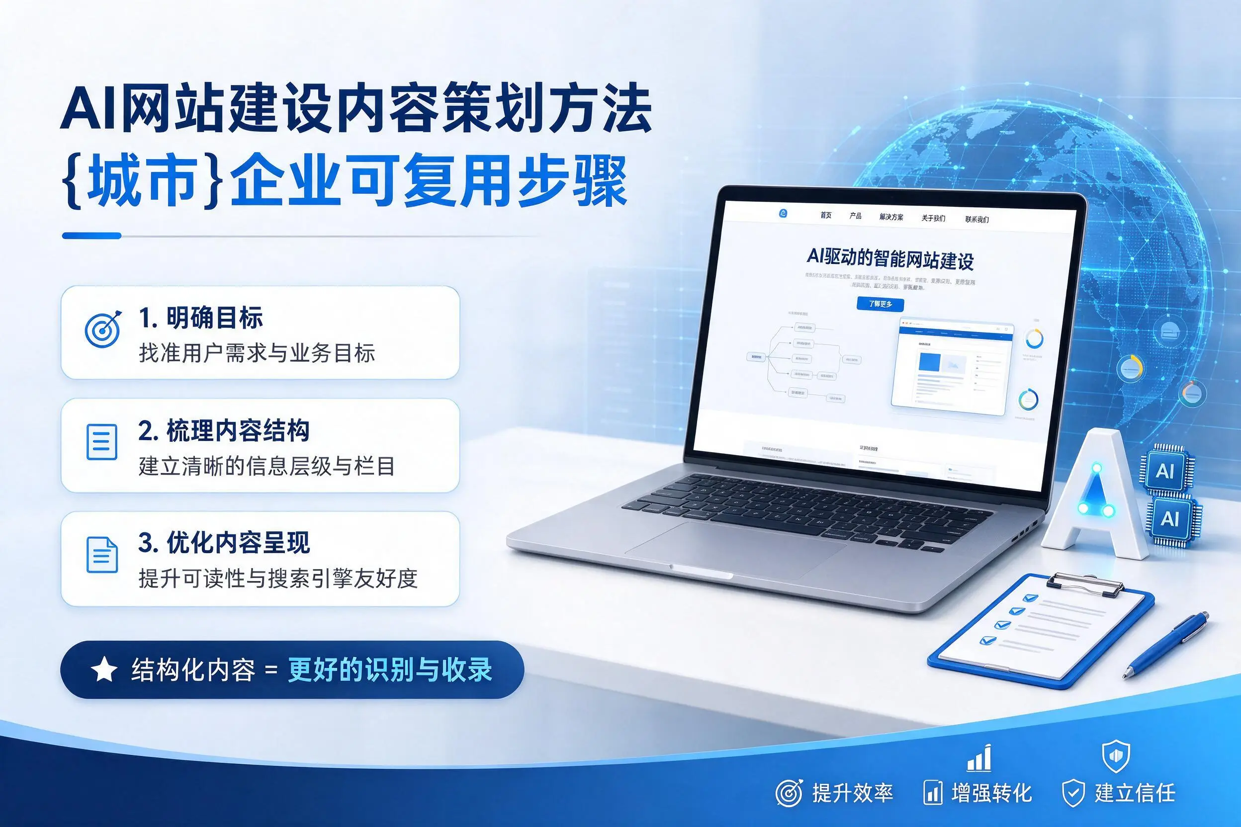 AI网站建设内容策划方法，佛山企业可复用步骤